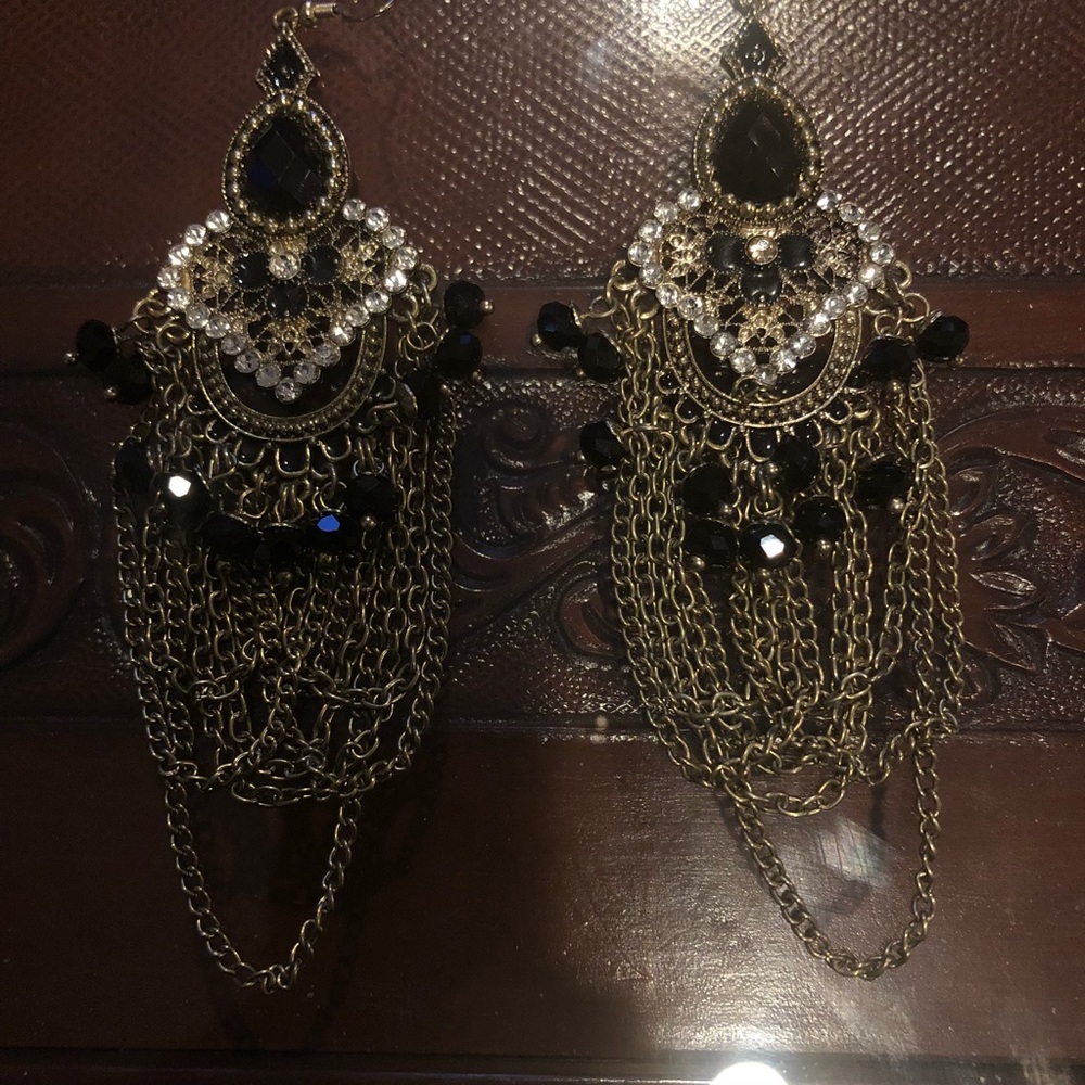 Gold Dangling Earrings